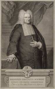 Johann Ernst Schmidt, ca. 1732 von Jacobus Houbracken