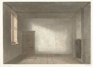 Das Zimmer von Cornelis de Witt im Gefängnis, Gevangenpoort, Den Haag, 1844