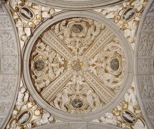 Detail der Decke in der Sansovino-Galerie, Venedig von Jacopo (1486 1570) Sansovino