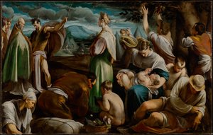 Das Wachtelwunder von Jacopo Bassano