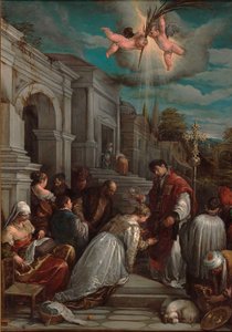 Der heilige Valentin tauft die heilige Lucilla, 1575