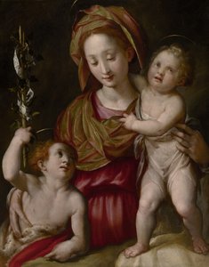 Madonna mit Kind und dem jungen Johannes dem Täufer