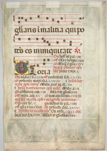 Blatt aus einem Graduale: Verzierte Initiale (verso)