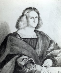 Porträt eines jungen Mannes, Druck von Wenceslaus Hollar, 1650 von Jacopo Palma