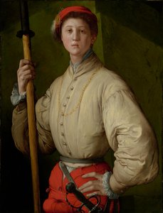 Porträt eines Hellebardenträgers (Francesco Guardi?) von Jacopo Pontormo