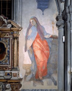 Die Verkündigung (Detail) von Jacopo Pontormo