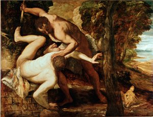 Kain tötet Abel von Jacopo Robusti Tintoretto