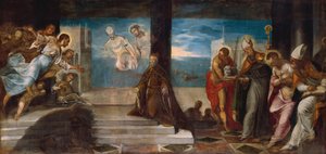 Doge Alvise Mocenigo dem Erlöser vorgestellt, ca. 1577 von Jacopo Robusti Tintoretto