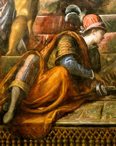 Doge Niccolo da Ponte erhält einen Olivenzweig von Venedig (Detail)