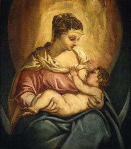 Stillende Madonna von Jacopo Robusti Tintoretto