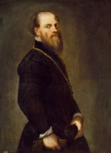 Mann mit einer goldenen Kette, um 1555 von Jacopo Robusti Tintoretto