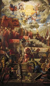 Der Doge Niccolo da Ponte erhält einen Olivenzweig von Venedig (Detail)