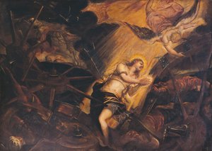Das Martyrium der Heiligen Katharina, von Jacopo Robusti, bekannt als Tintoretto (1518-1594), Patriarchenpalast, Venedig, Italien