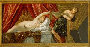 Die Keuschheit von Joseph - Joseph und Potiphars Frau von Jacopo Robusti Tintoretto