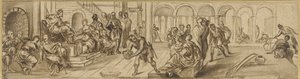 Salomo und die Königin von Saba, ca. 1600 von Jacopo Robusti after Tintoretto