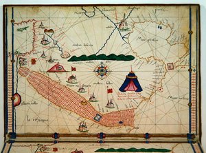 Karte des Roten Meeres, aus den Carte Geografiche von Jacopo Russo