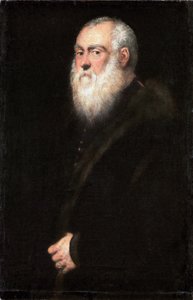 Porträt eines weißbärtigen Mannes von Jacopo Tintoretto
