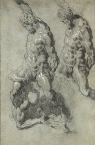 Zwei Studien von Samson, der die Philister erschlägt von Jacopo Tintoretto