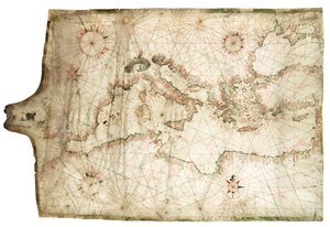 Mittelmeer und Schwarzes Meer 1546 von Jacopo Vesconte Maggiolo