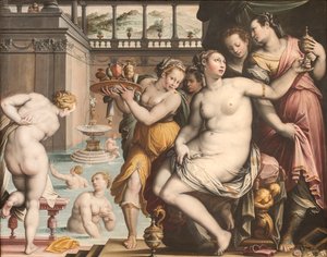 Bathseba in ihrem Bad, 1573-1574