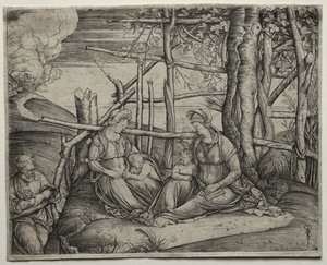 Die Heilige Familie mit St. Elisabeth von Jacopo de