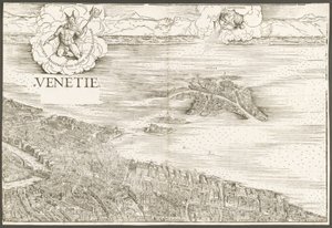 Ansicht von Venedig (oberer mittlerer Block) von Jacopo de