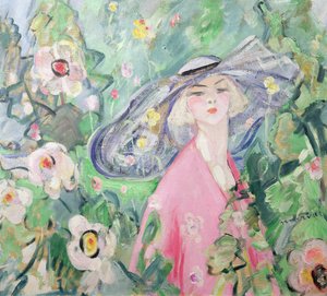 Frau mit Hut, um 1920