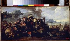 Kampf zwischen französischen und spanischen Kavallerien