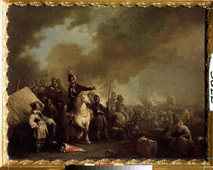 Das Militärlager während der Belagerung von Jacques Courtois