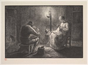 Nacht, aus der Serie Vier Tageszeiten, 1830-75 von Jacques Adrien Lavieille