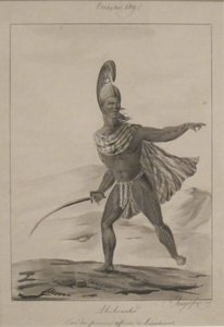 Aniheneho. Einer der ersten Offiziere von Tahmahamah von Jacques Arago