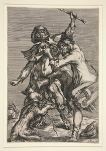 Der Bettler und der Straßenmusiker (oder Zwei Landstreicher kämpfen) von Jacques Bellange
