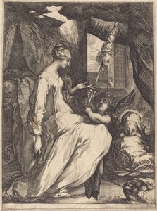 Die Madonna beim Spinnen, 1615 von Jacques Bellange
