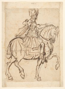 Feldherr zu Pferd, nach rechts reitend von Jacques Bellange