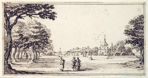 Eine Straße in Bainville-sur-Madon, mit Callots Haus