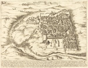 Luftaufnahme der Stadt Jerusalem von Jacques Callot
