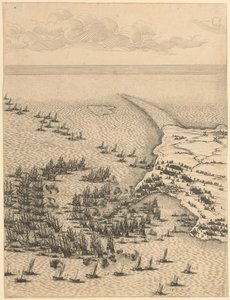 Ausschnitt aus "Belagerung der Zitadelle von St. Martin auf der Île de Ré"