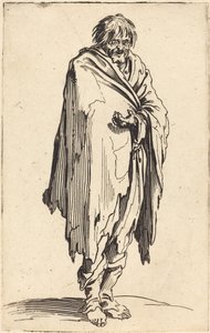 Bettler mit bloßem Kopf und Füßen von Jacques Callot
