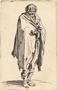 Bettler mit nacktem Kopf und Füßen, ca. 1622 von Jacques Callot