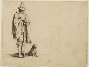 Bettler mit Hund von Jacques Callot