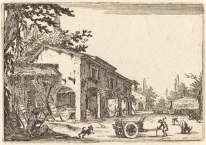Hof eines Bauernhofs, ca. 1622