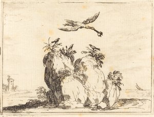 Fliegender Kranich von Jacques Callot