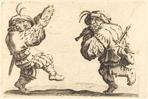 Tänzer mit Flöte und Tamburin