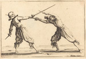 Duell mit Schwertern und Dolchen von Jacques Callot