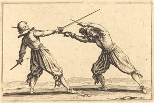 Duell mit Schwertern und Dolchen