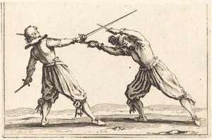 Duell mit Schwertern und Dolchen