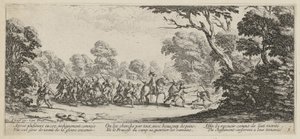 Entdeckung der Verbrecher, Blatt 9 der Folge "Grauen des Krieges" von Jacques Callot