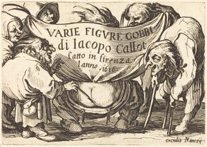 Frontispiz für "Varie Figure Gobbi" (Verschiedene Bucklige Figuren) von Jacques Callot