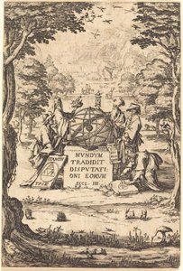 Frontispiz für die Heilige Kosmologie mit Astrologen