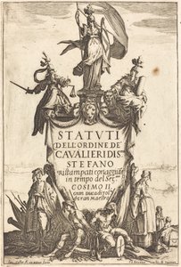 Frontispiz für die "Statuten des Ordens der Ritter von Sankt Stephan"